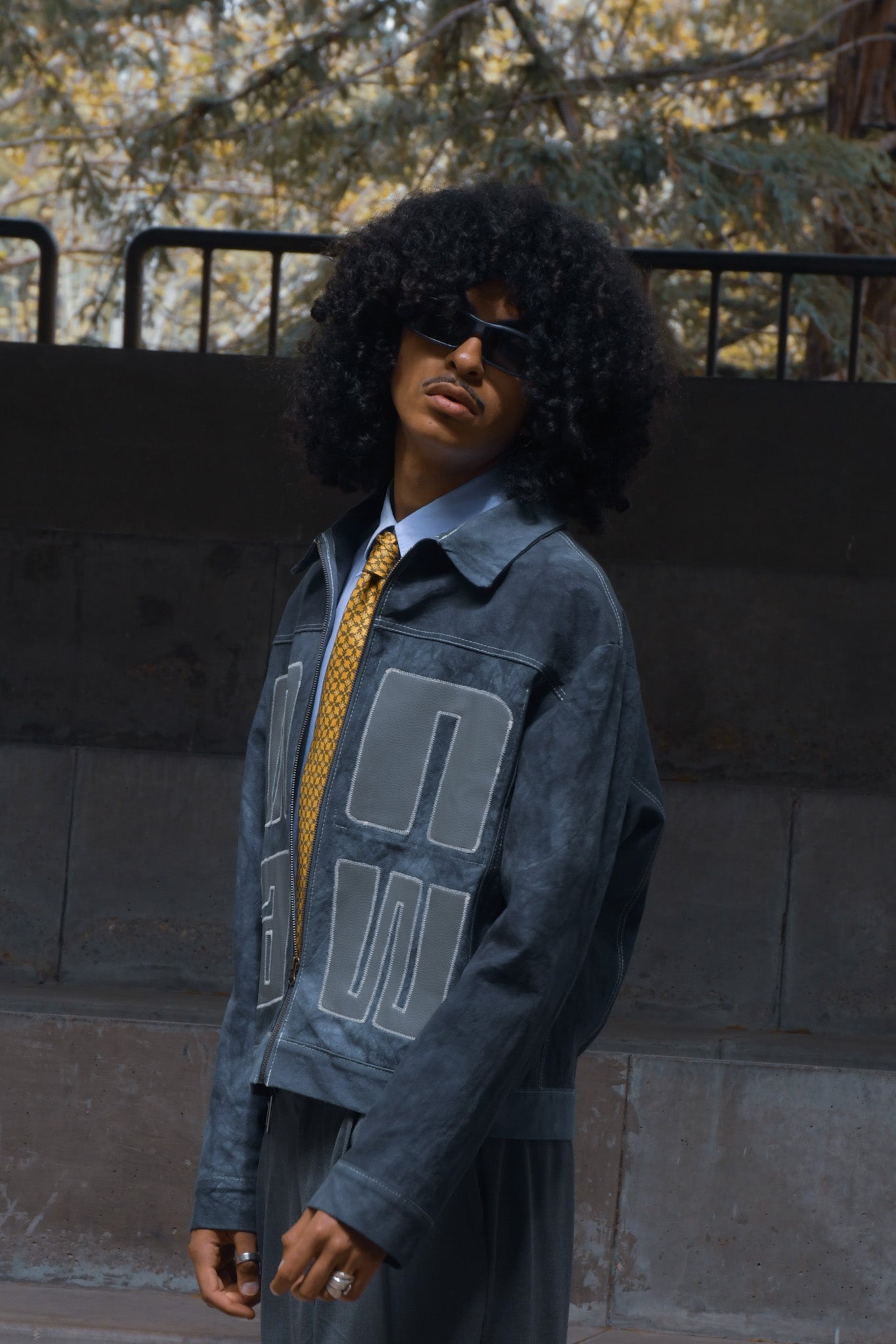 Chaqueta Gris Marina con Bolsillo Interior