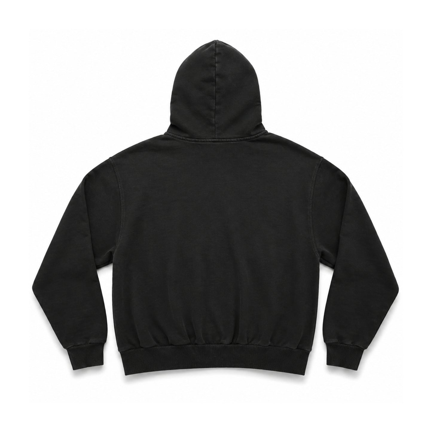 Upcycled Denim Oversized Zip-Up Hoodie