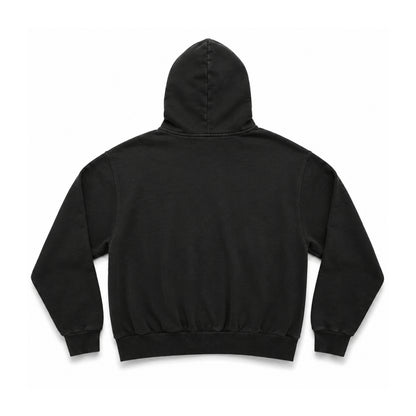 Upcycled Denim Oversized Zip-Up Hoodie