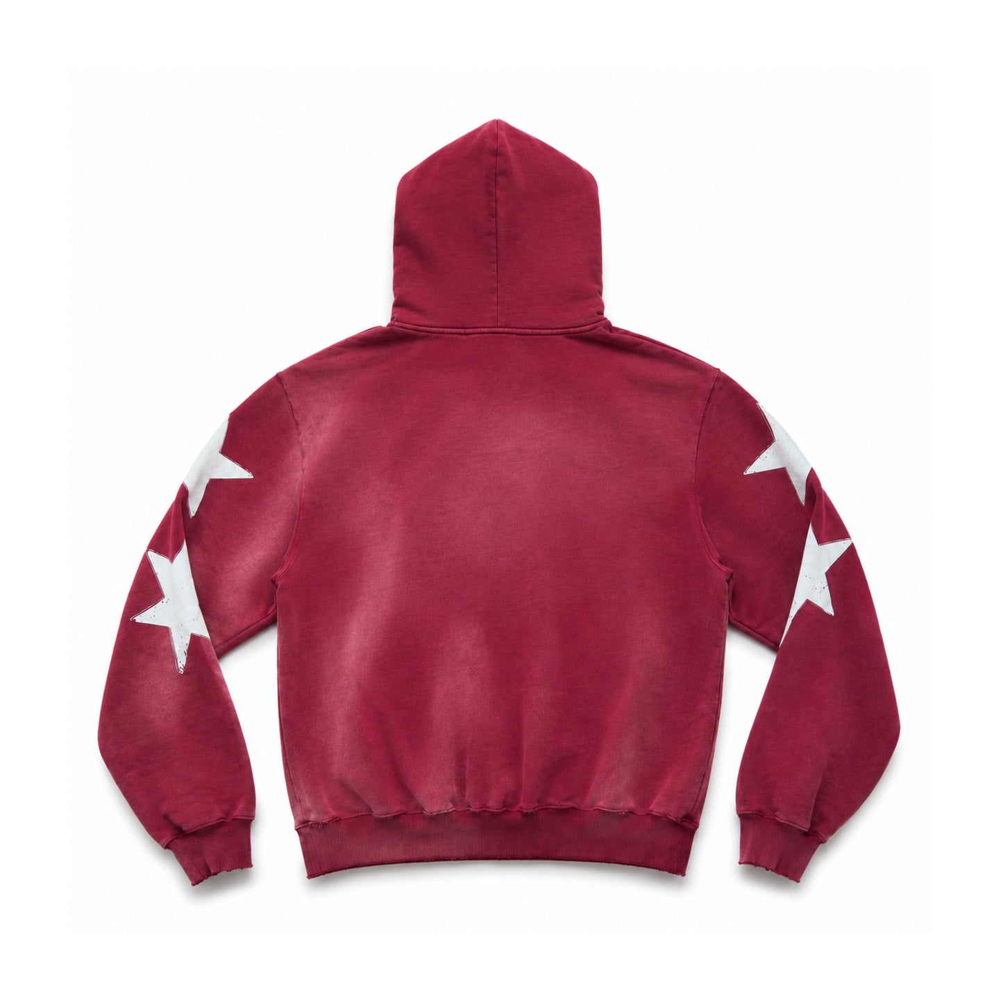 Hoodie Oversized Bicolor con Acabado Sunfade y Detalles Desgastados