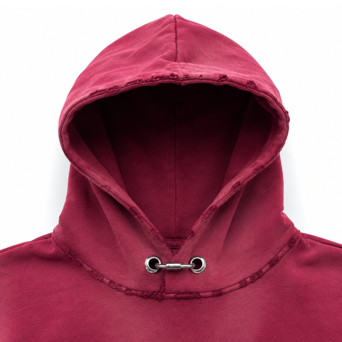 Hoodie Oversized Bicolor con Acabado Sunfade y Detalles Desgastados