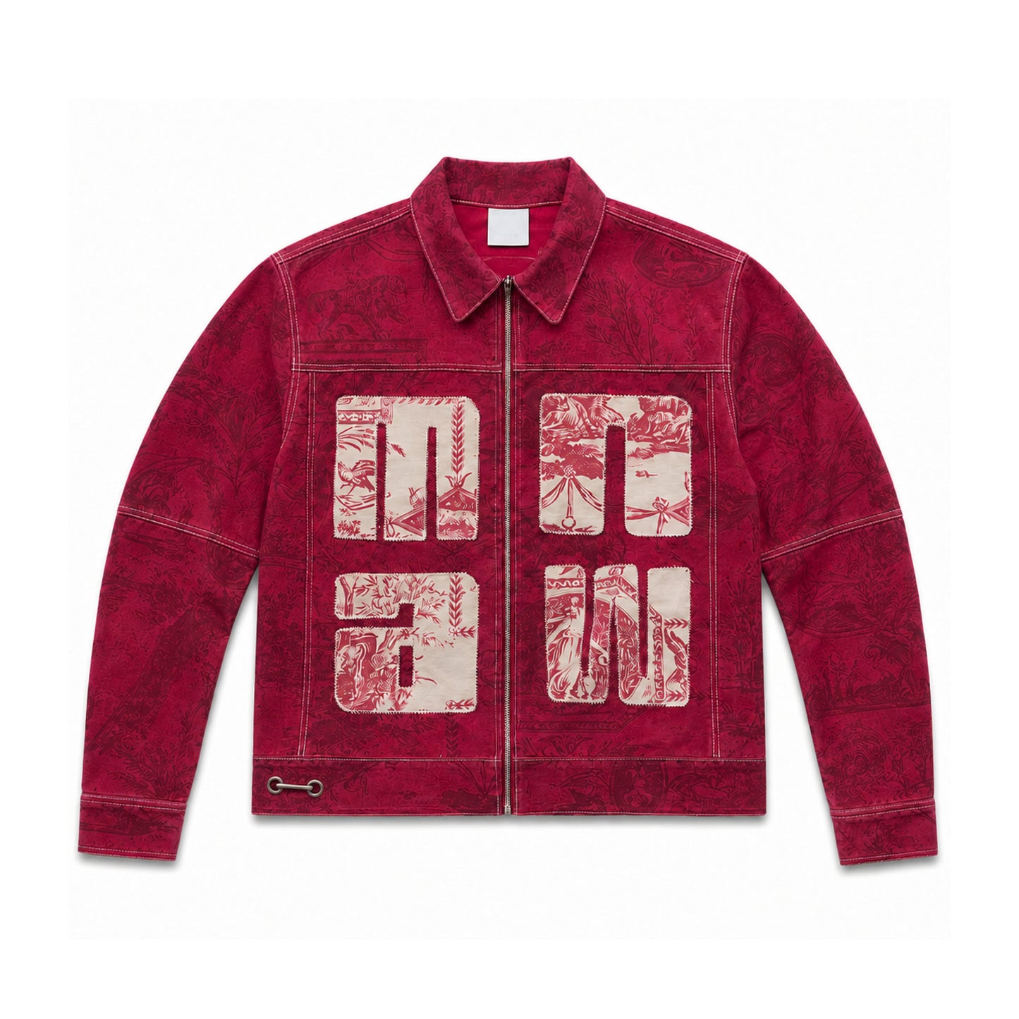 Chaqueta Estampada con Cremallera