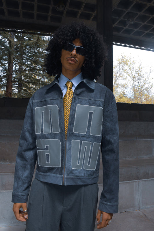 Chaqueta Gris Marina con Bolsillo Interior
