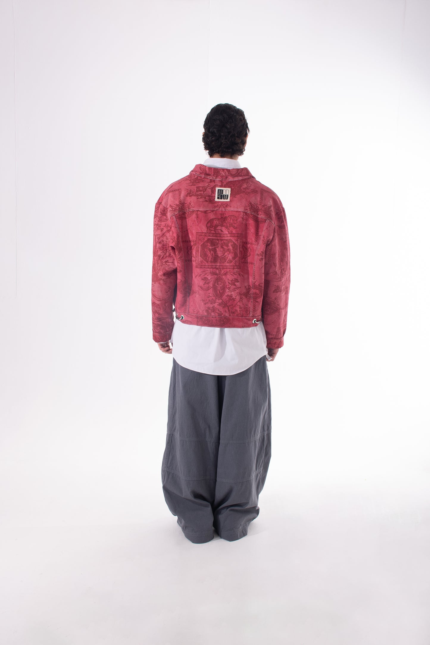 Chaqueta Estampada con Cremallera